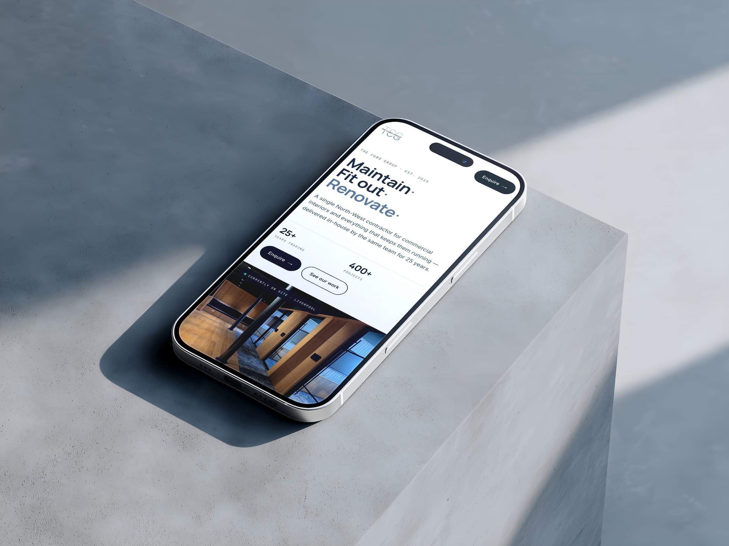 The Cubo Group website homepage