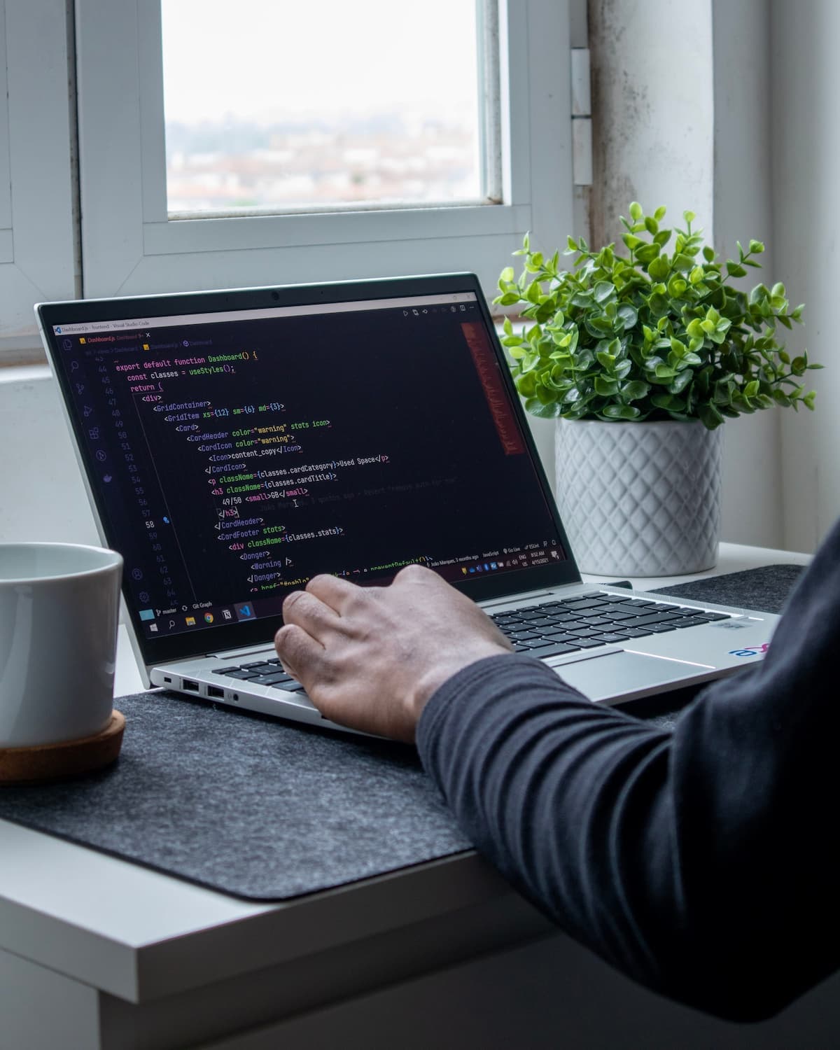 Ecommerce website design on a laptop screen